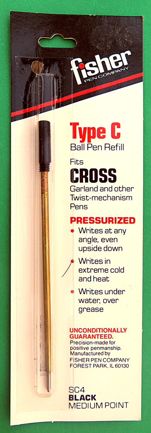TYPE C BALL PEN REFILL FOR CROSS, MADE BY FISHER.